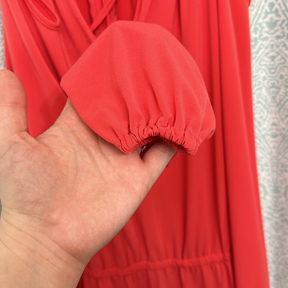 NWT Women’s Michael Kors Medium Cold Shoulder Coral Summer Dress - Picture 3 of 8